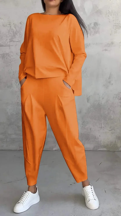 Ensemble Confort Moderne : Haut à manches longues + Pantalon