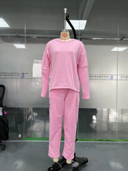 Ensemble Confort Moderne : Haut à manches longues + Pantalon